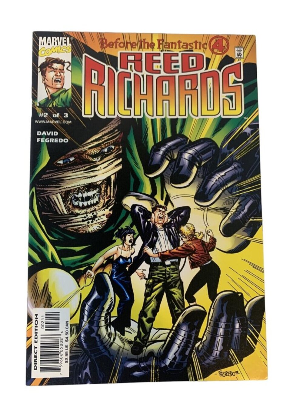 Reed Richards #2 of 3 Before Fantastic Four Marvel 2000 Direct Edition NM